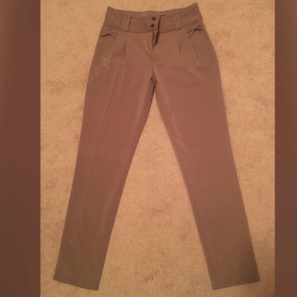 Tan high waisted work pants